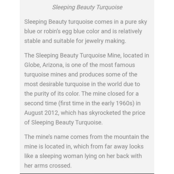 NWT Natural Arizona Sleeping Beauty Turquoise & Zircon Ring Size 7 - Picture 13 of 13